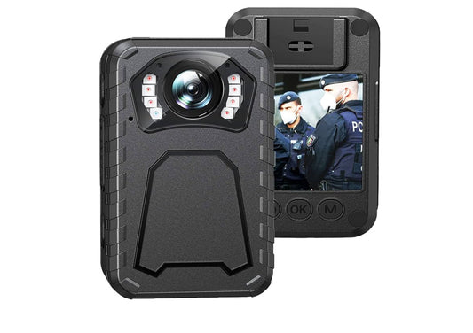 Body Camera, 1296P HD, 10HR Battery Life, 128GB Memory, Night Vision, Ultra Wide Angle, Portable & Lightweight