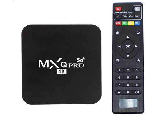 MXQ Pro 5G Android 13.1 TV Box Quad Core Ram 2GB ROM 16GB 4K H.265 HD 3D Dual Band 2.4G/5.8G WiFi Smart Home Media Player