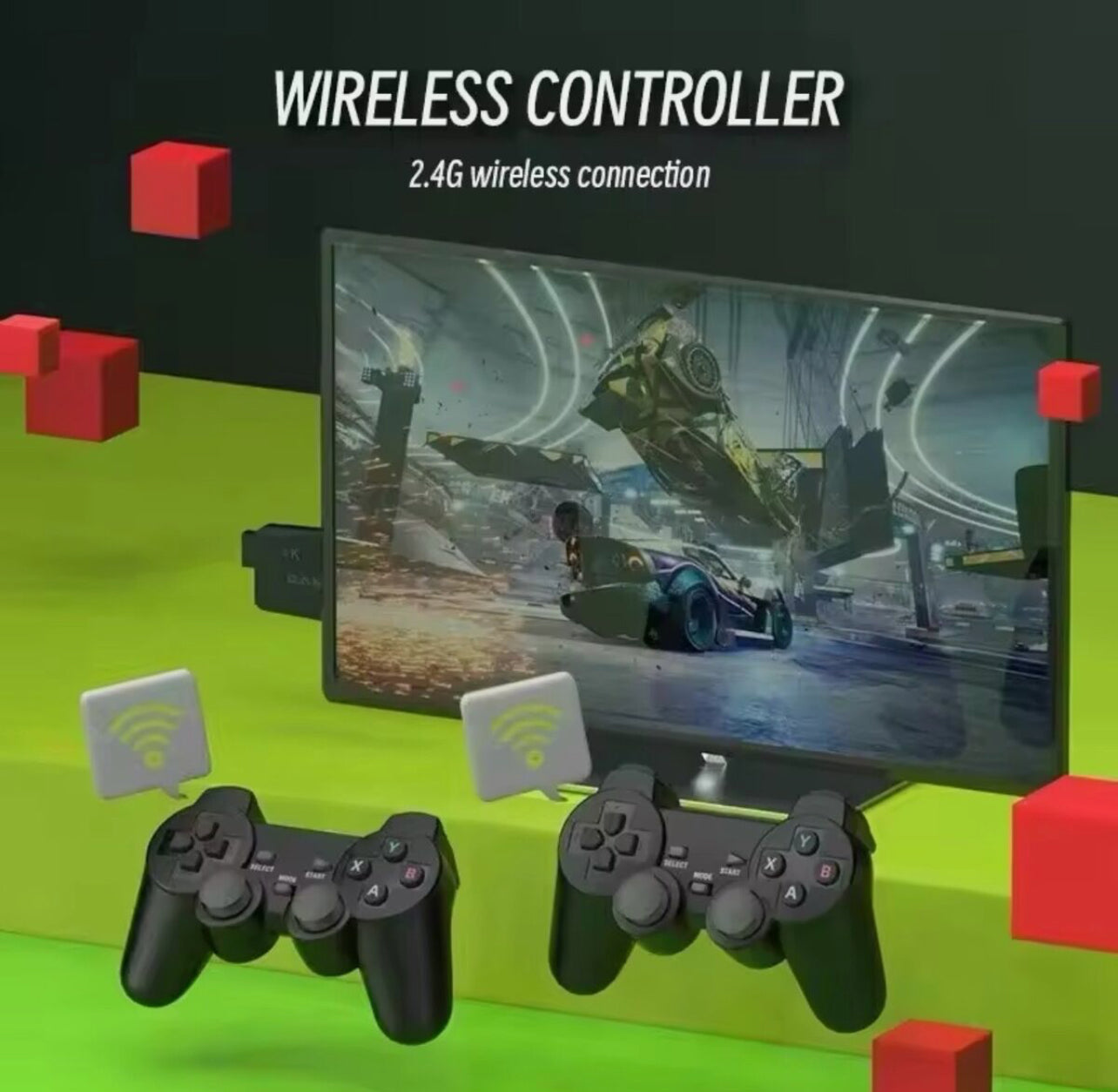 2.4G Wireless Controller Gamepad - 4K Ultra HD Game Stick 64G
