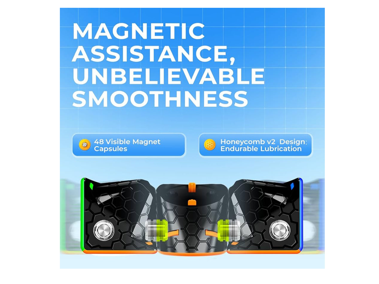 GAN 356 M, 3x3 Magnetic Speed Cube Stickerless for Kids Teens Beginners Travel Games