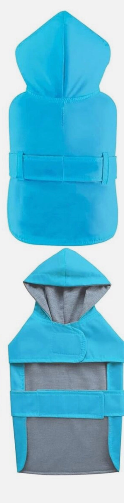 LeerKing Dog Raincoat Poncho with Cotton Lining Leash Hole Waterproof Hooded