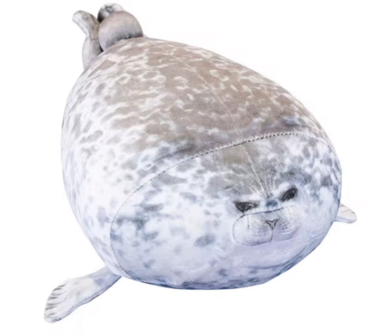 Chubby Blob Seal Pillow - Stuffed Cotton Ocean Animal Plush Pillow