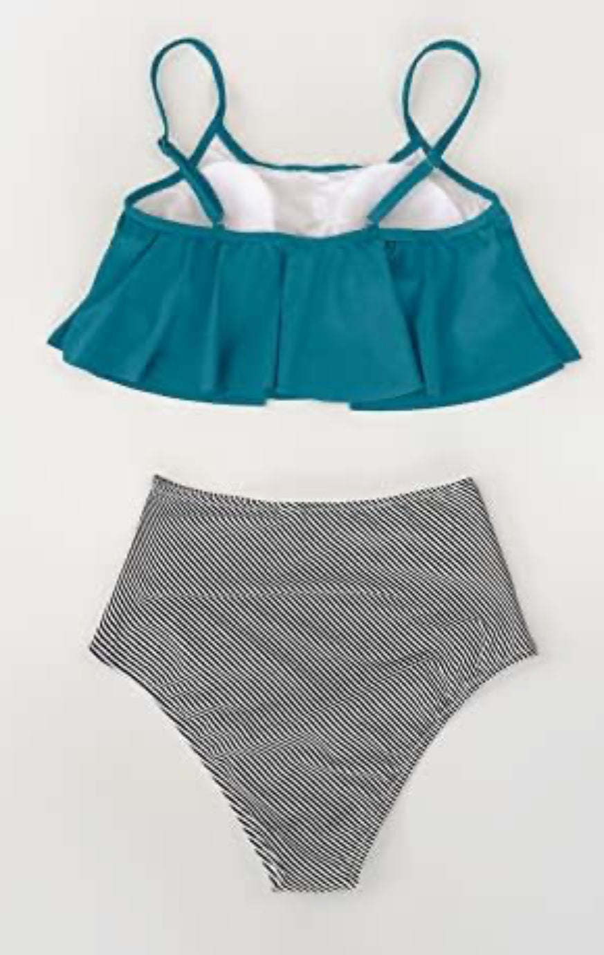 CUPSHE Women's Green Strappy Crisscross Adjustable Straps Bikini