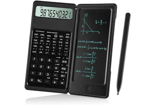Scientific Calculators for Students, 10-Digit Large Screen, Math Calculator with Notepad, Classroom Must Haves for Middle High School Supplies & College (Black)