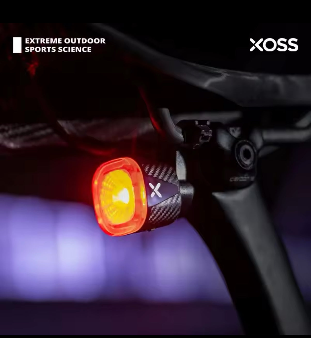 XOSS XR01 Smart Waterproof Bike Rear Light with Brake Sensor
