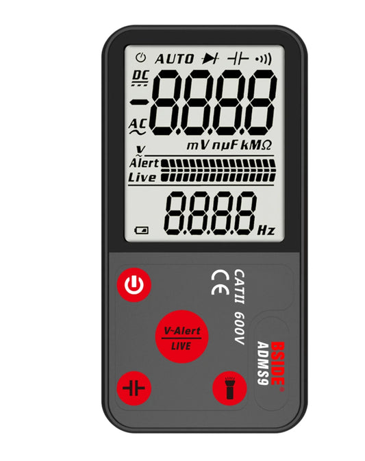 BSIDE ADMS9 Digital Multimeter True RMS Professional Ultra-Thin Large Screen Voltage Tester 9999 Counts Multimeter