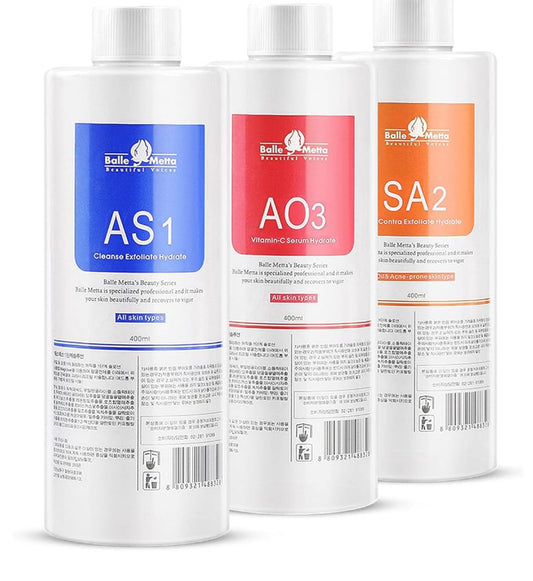 Aqua Peeling Solution AS1 SA2 AO3 Facial Serum Cleansing Liquid 13.5 fl oz Moisturizing Skin Care for Facial Machine Solution