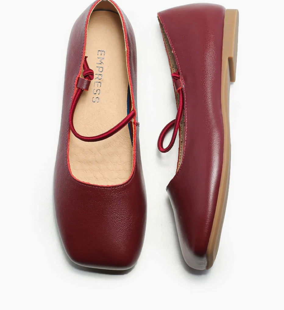 EMPRESS SQUARE TOE FLAT Size 7