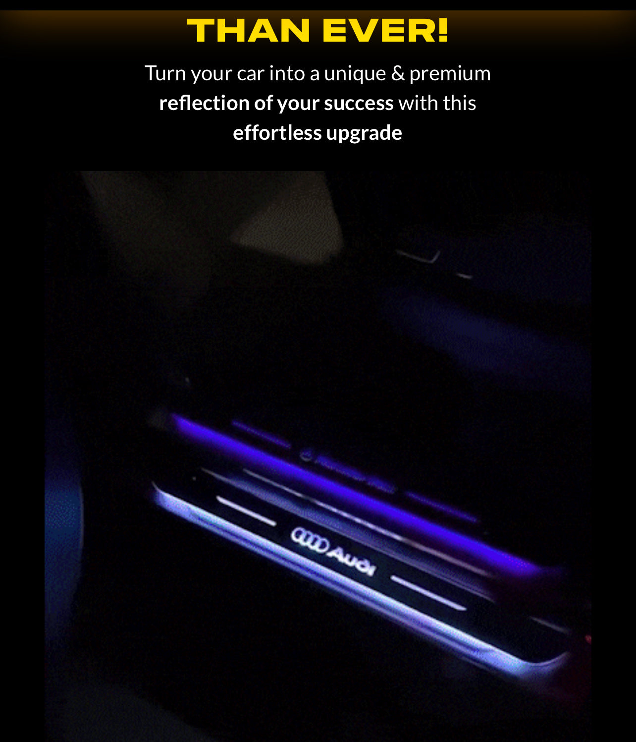 BloomCAR LED Door Sill For an Audi 2 Door