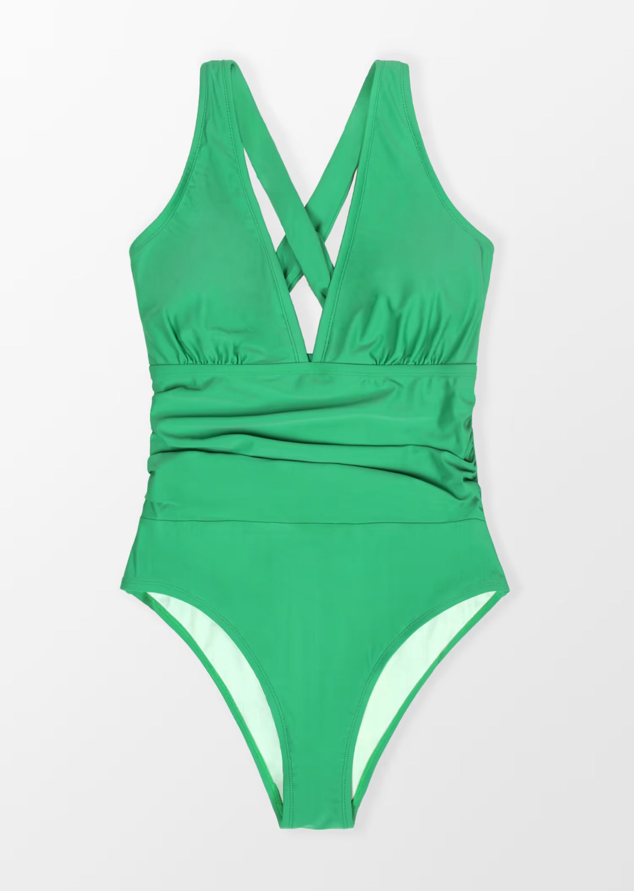 CUPSHE Shirred Tummy Control Plus Size One Piece
