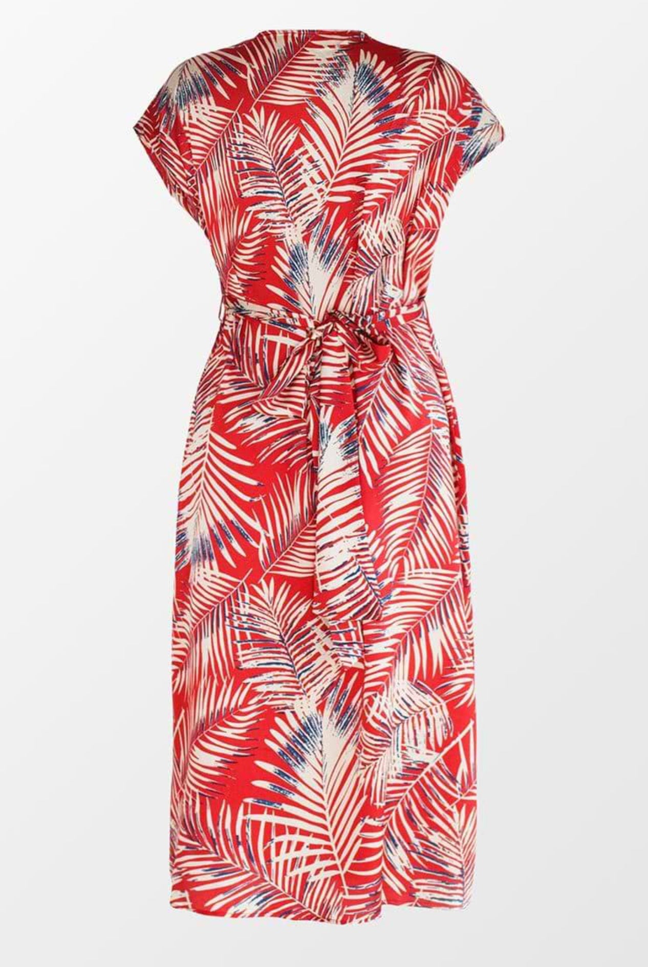 CUPSHE Red Tropical Emmy Leafy Wrap  Dress