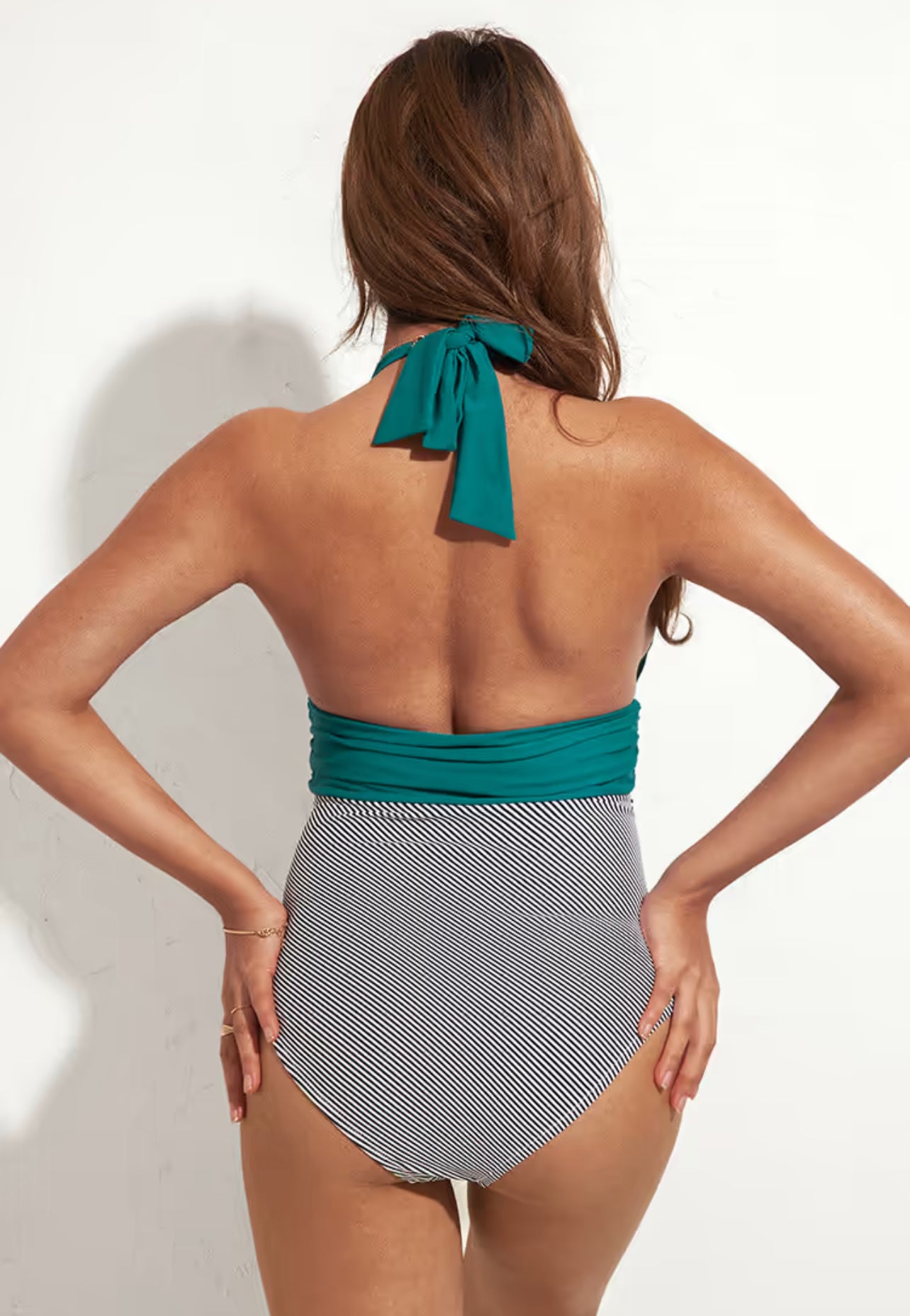 Keeping You Accompanied Stripe One Piece Swimsuit