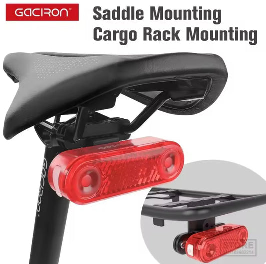 Gaciron W12BR Smart Braking Bike Taillight for Cargo Rack & Saddle Warning Rear Lamp Rechargeable 60lm 100hrs Bicycle