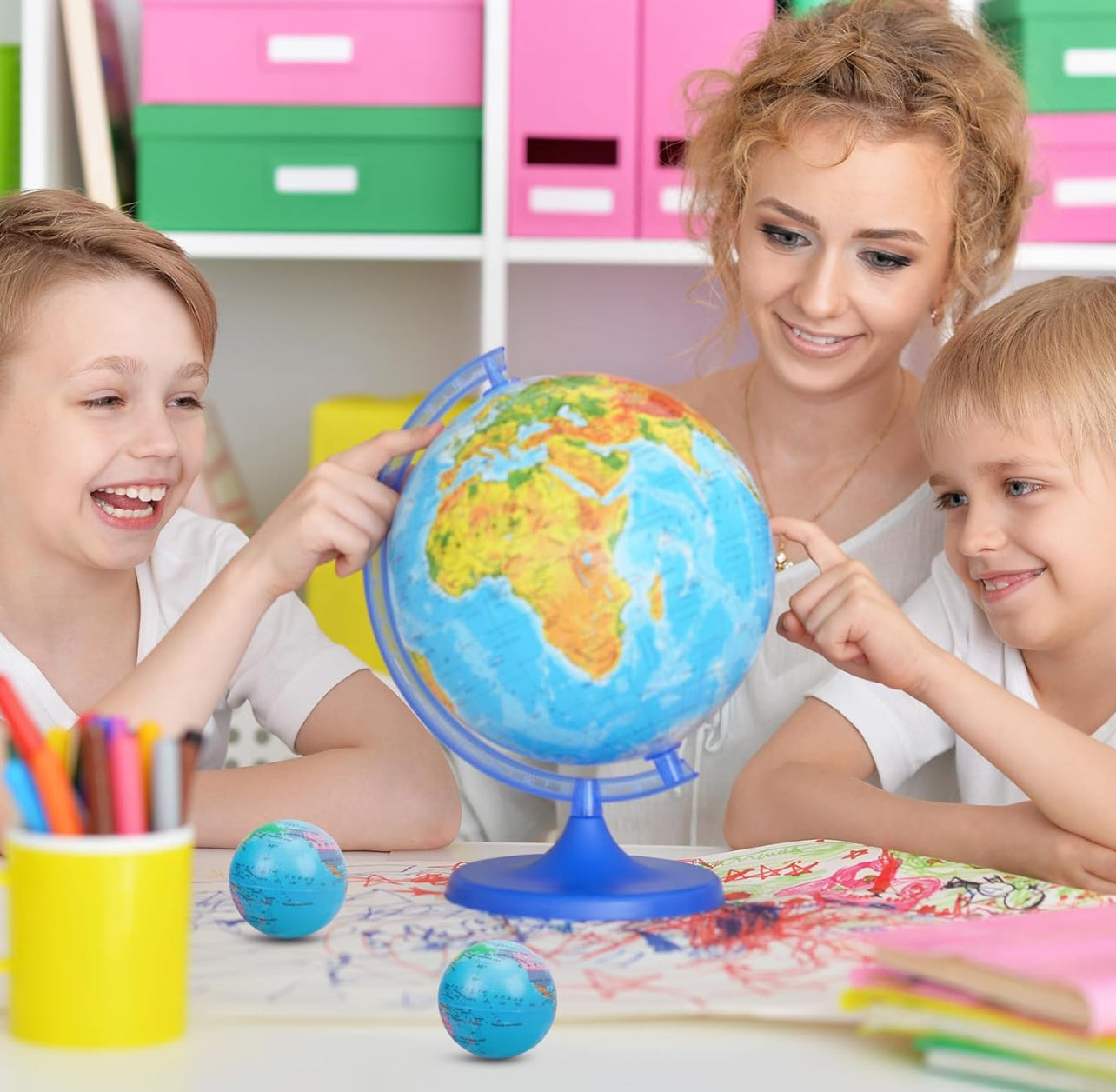 10 PCS Pack of Globe Stress Balls