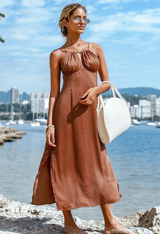 CUPSHE Women’s Caramel Slip Dress