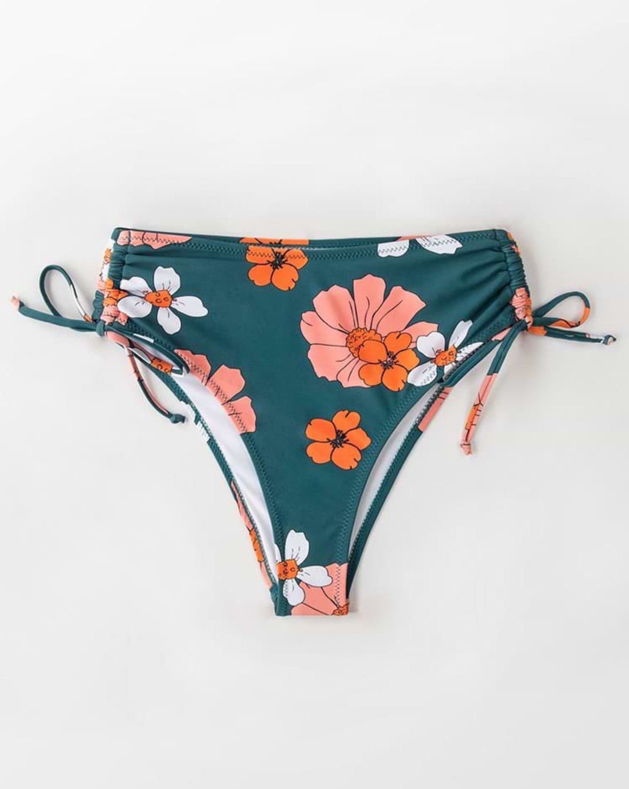 CUPSHE Women’s Cute floral print high waisted bikini bottoms