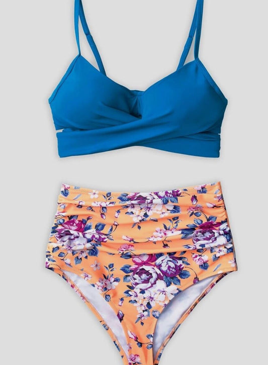 Bikini Set for Women Two Piece Swimsuits High Waisted