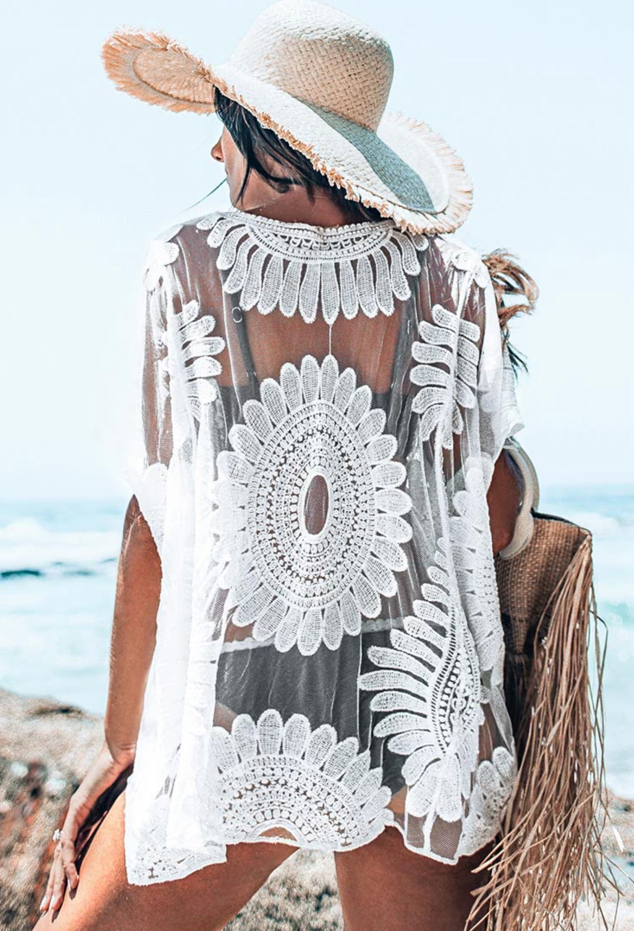 CUPSHE Women’s White Sun Floral Cover Up
