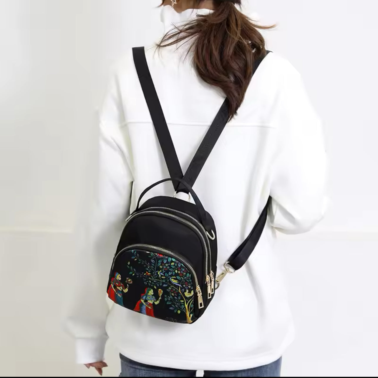 Nylon Shoulder Bags For Women Small Oxford Waterproof Crossbody Bag Fashion Printed Handbags Pack Purse
