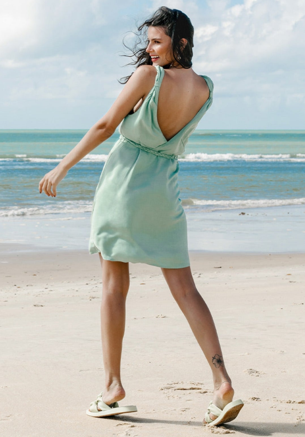 Cupshe green summer vacation dress