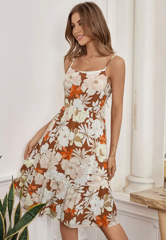 CUPSHE Jailyn floral tie back slip dress