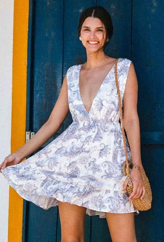 Cupshe white beach summer vacation dress