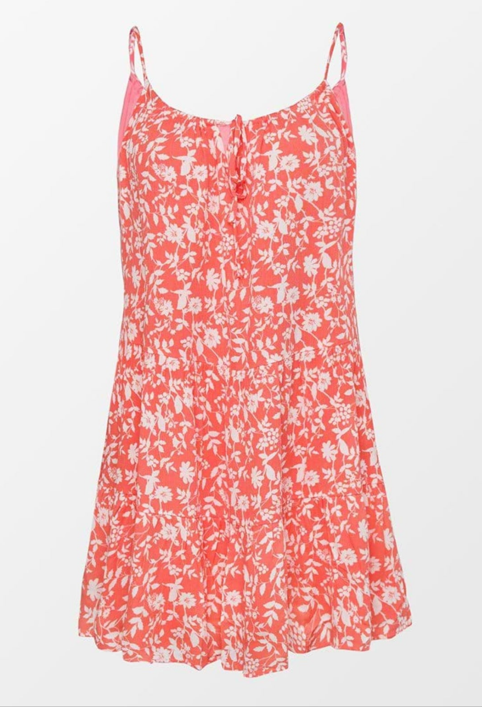 CUPSHE pink layered ditsy floral dress