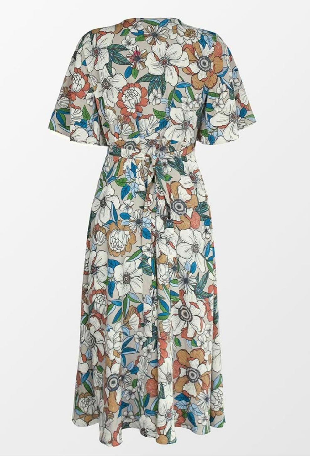 CUPSHE Scarlett v-neck floral midi summer dresd