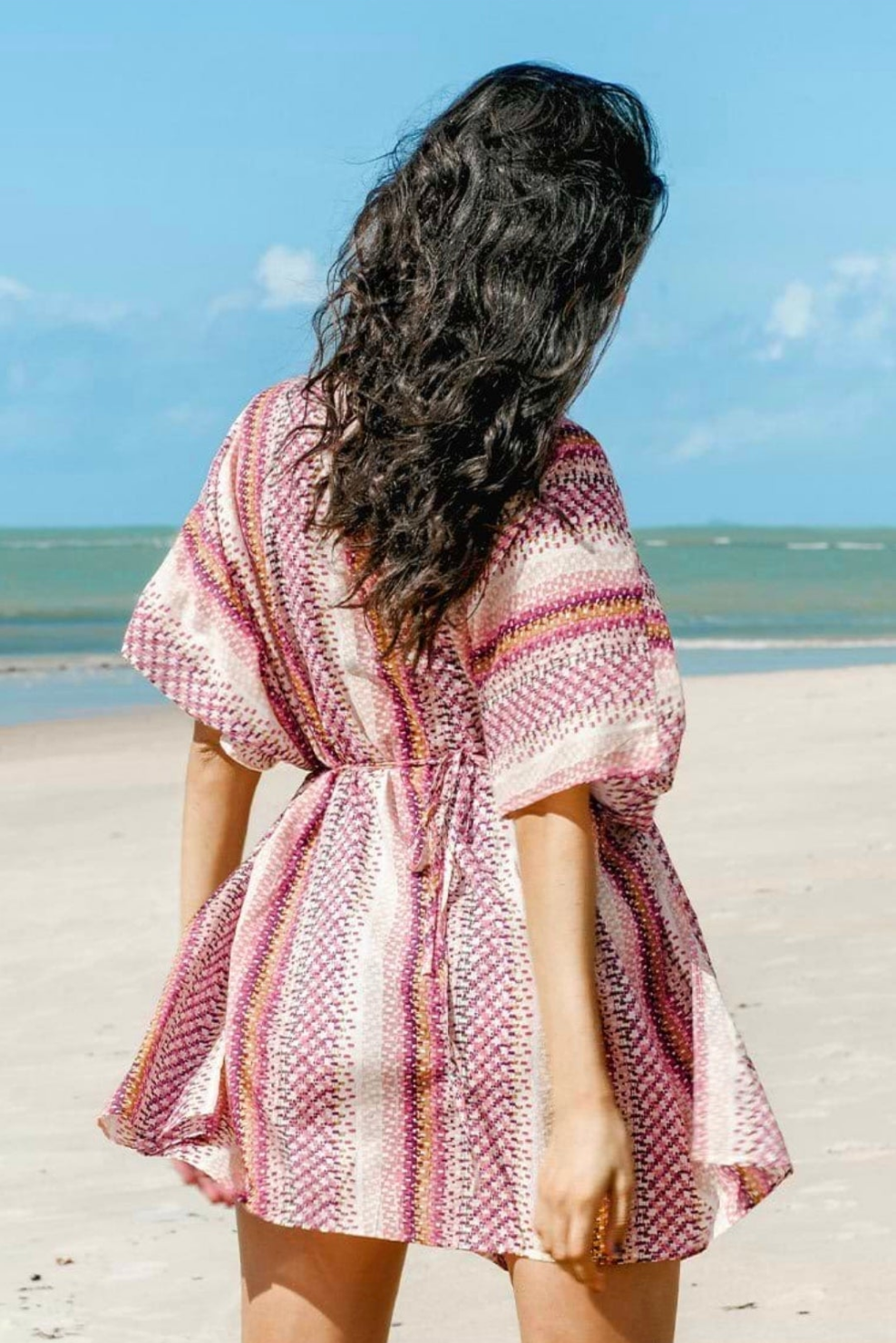 CUPSHE McKenna geometric print v-neck summer beach kimono