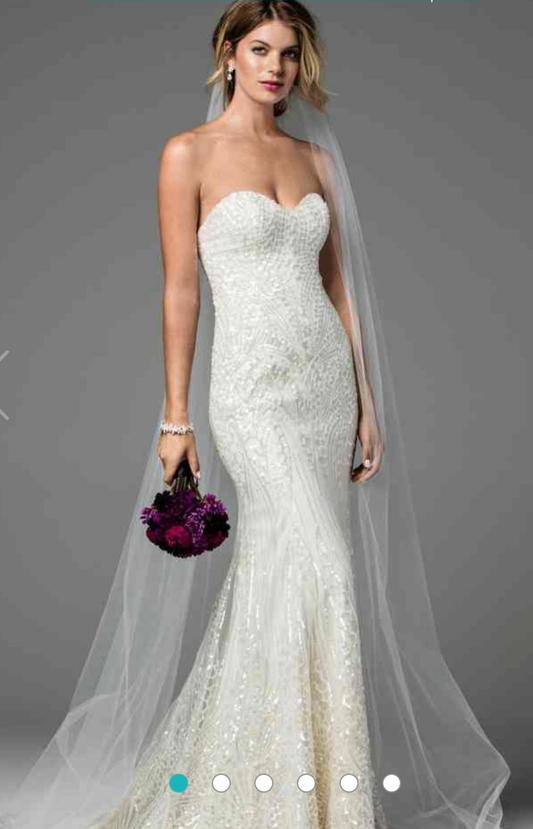 Womens high-end elagent wedding dress with sequin details By Watters
