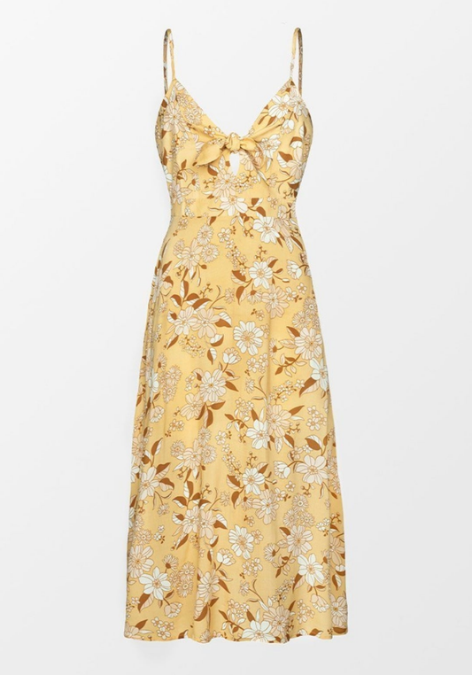 CUPSHE Bryanna floral cut out tie front summer vacation dress