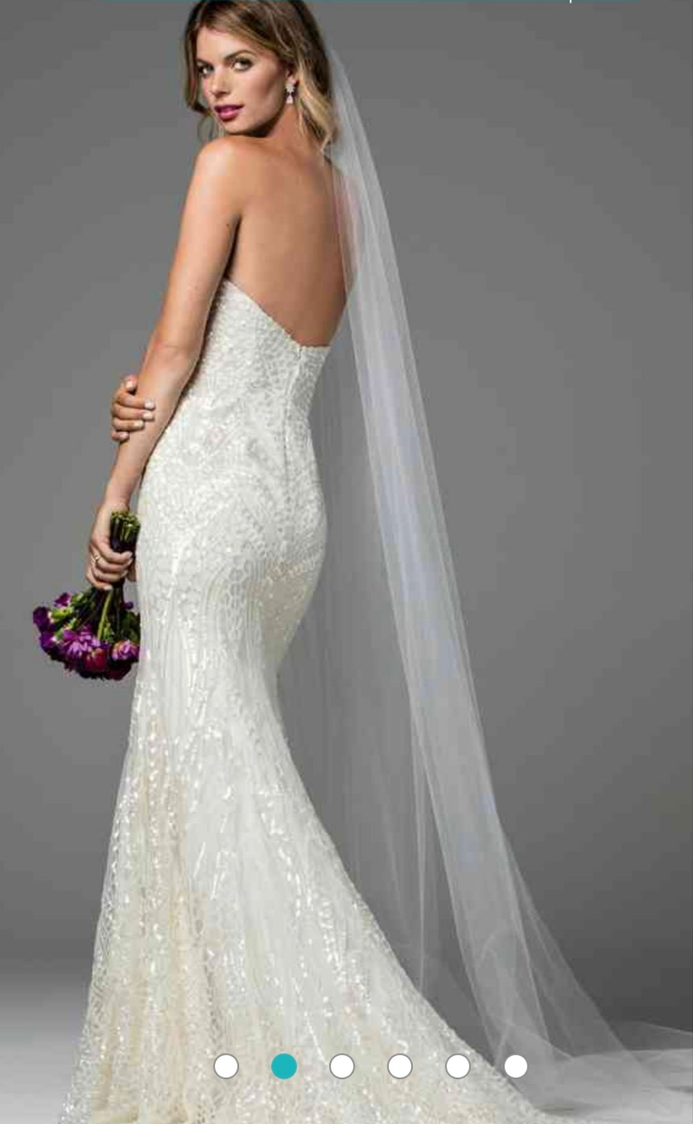 Womens high-end elagent wedding dress with sequin details By Watters