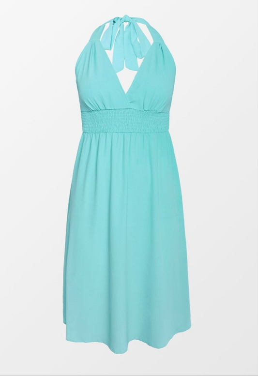 Cupshe Skylar mint green halter summer midi dress