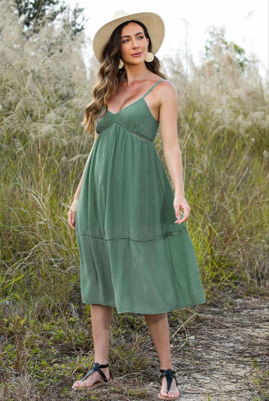 Cupshe Womens green midi summer vacation dress