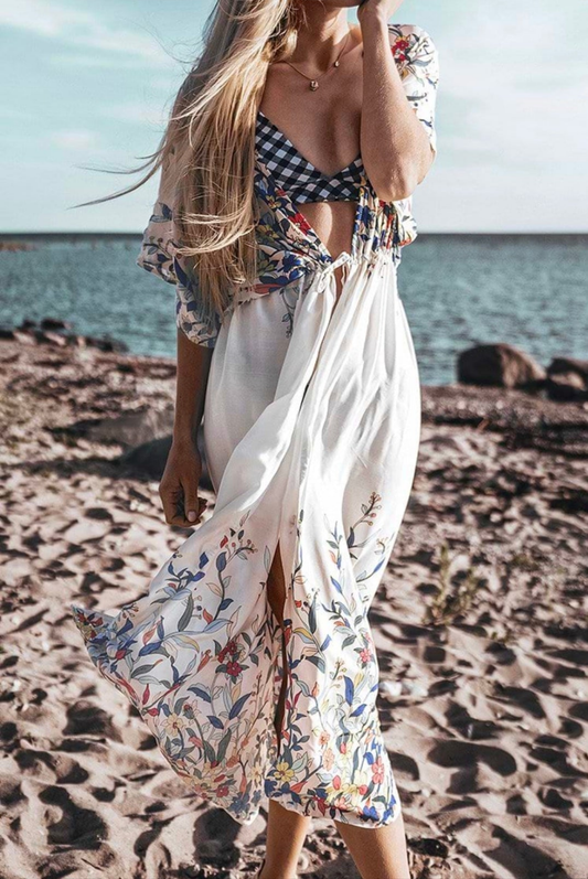 CUPSHE wildflower bohemian summer kimono cover up