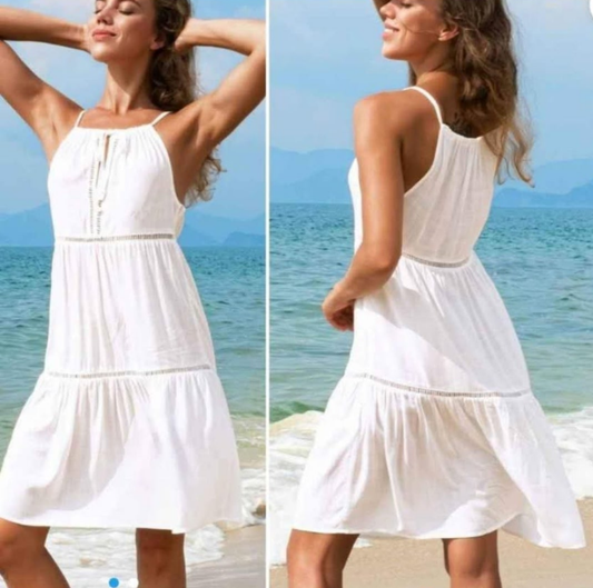 CUPSHE white summer vacation dress