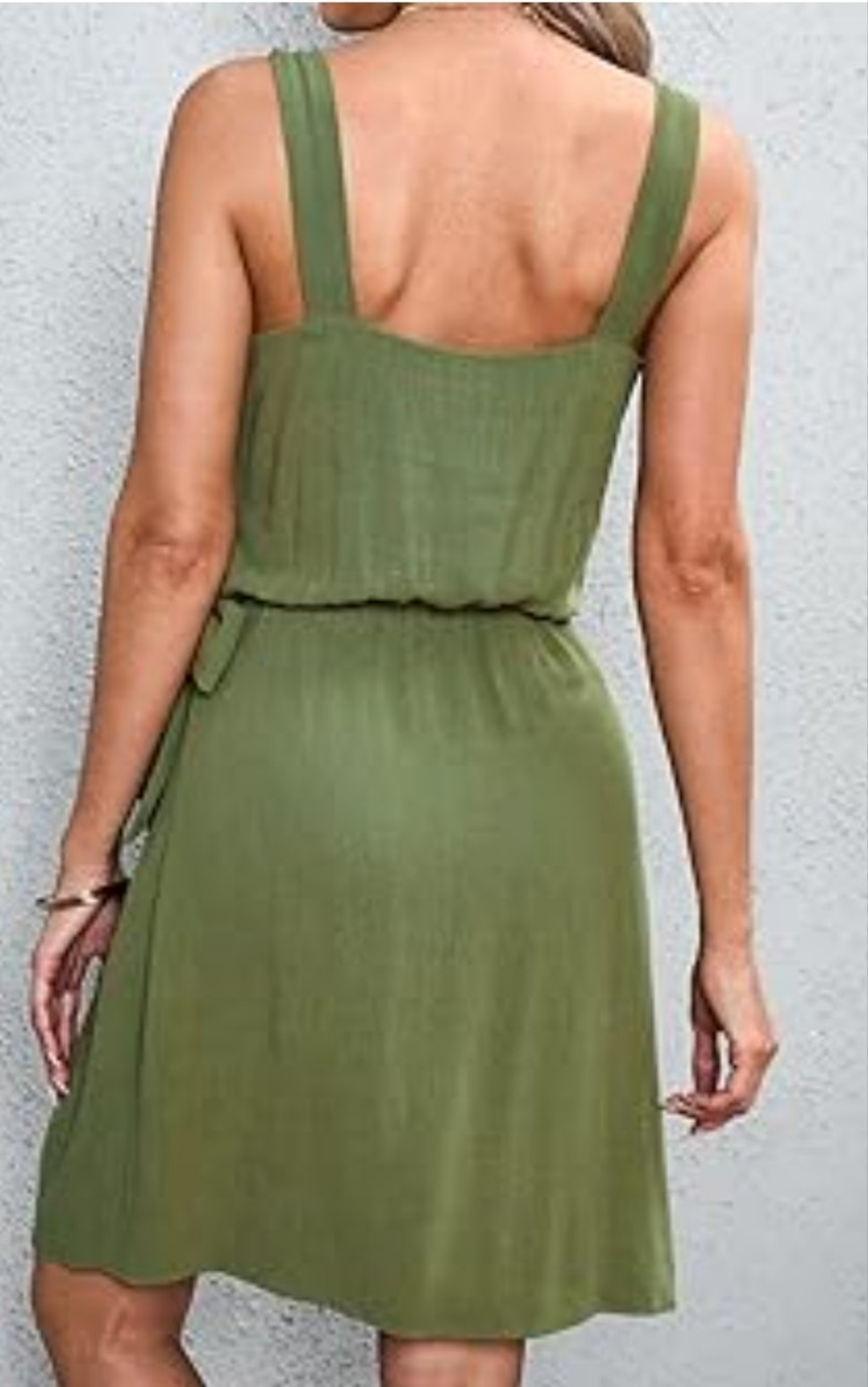 CUPSHE A-line green summer wrap dress