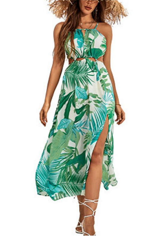 CUPSHE tropical print vacation summer dress