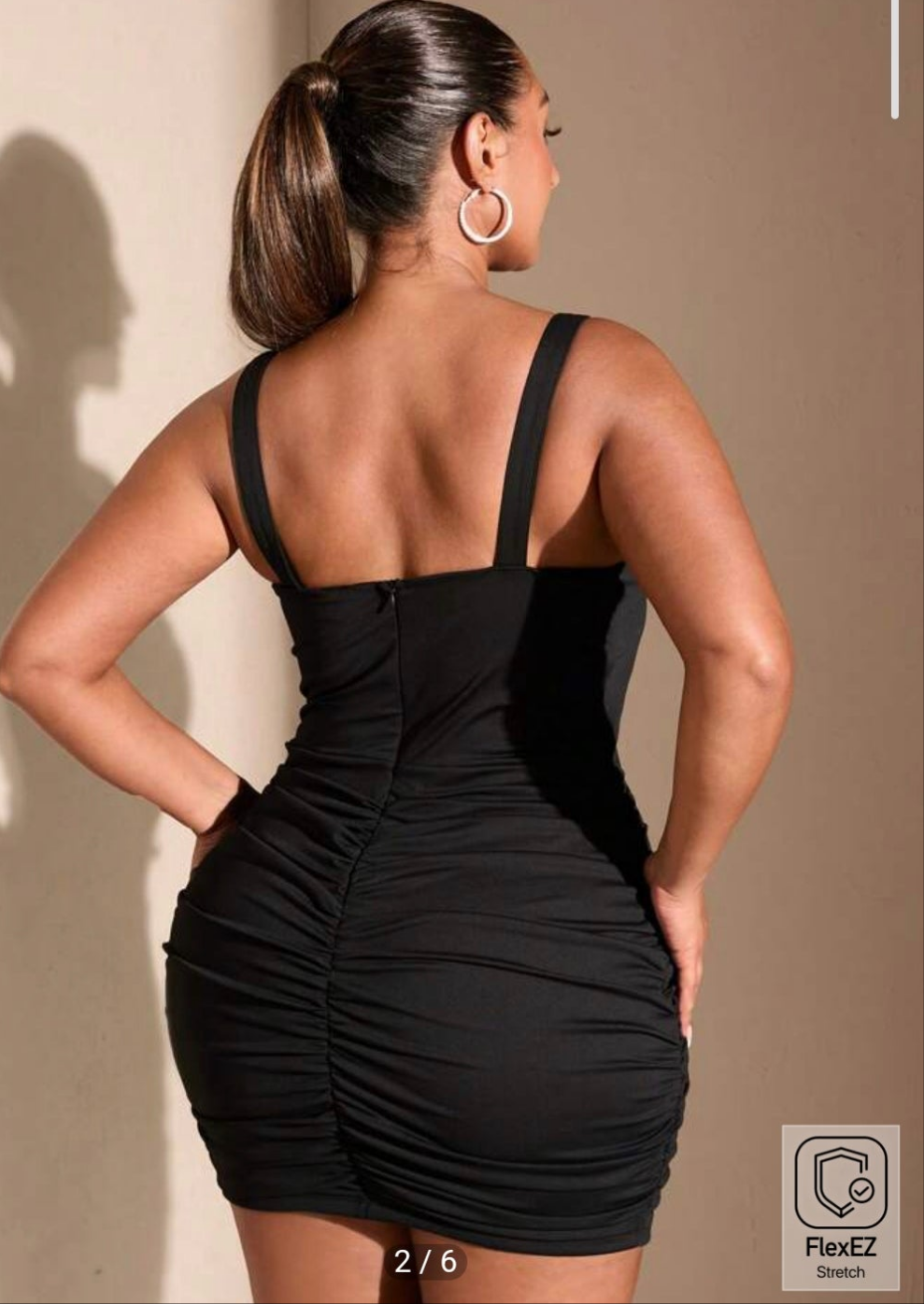 Womens short black corset dress with buckle sleeves