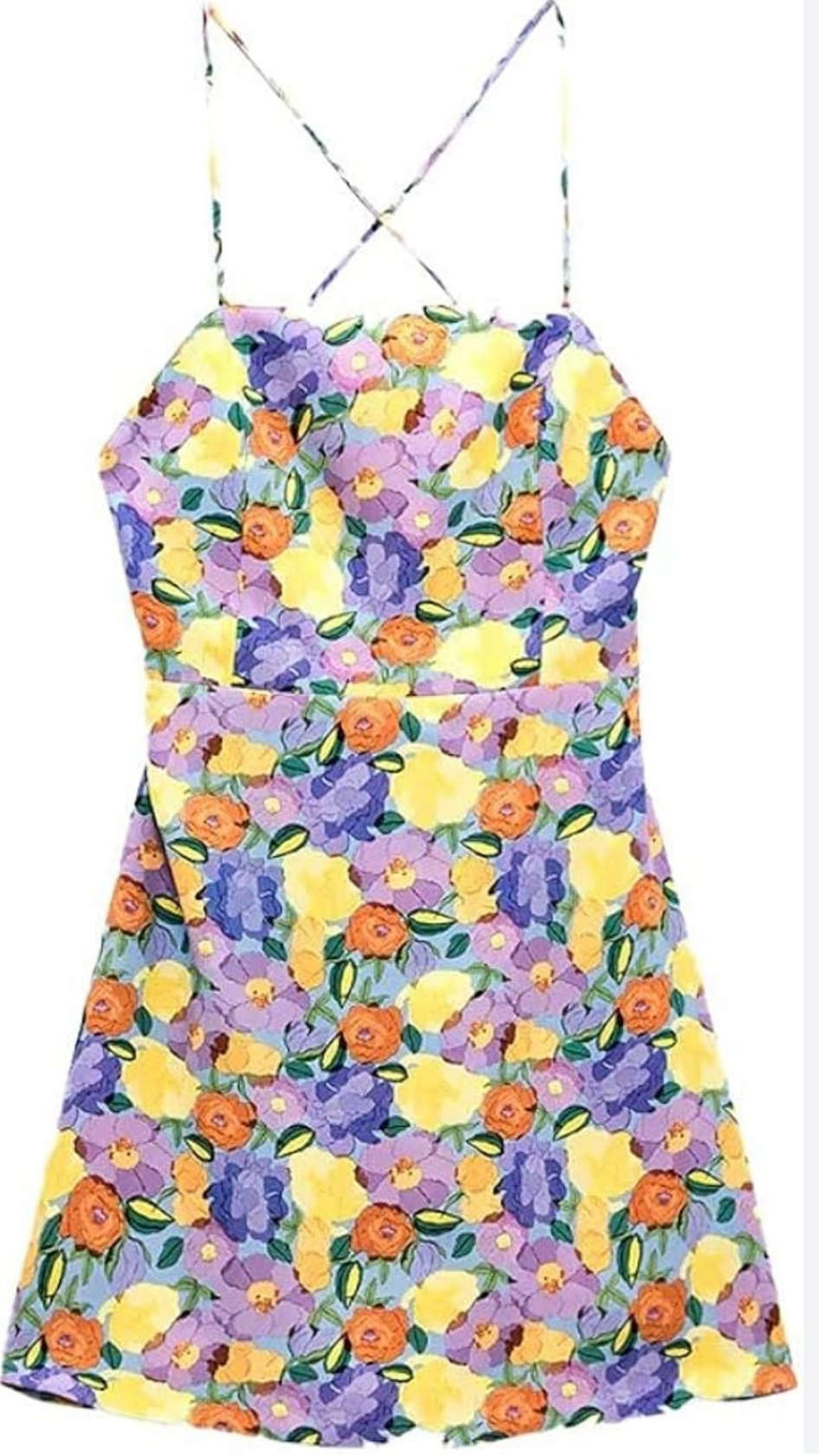 Zara multicolored mini lace up romper dress