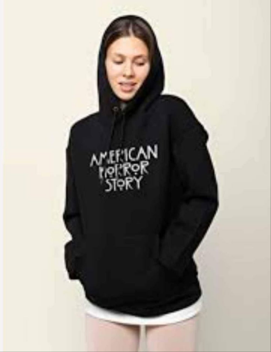 Unisex black fleece American horror story hoodie sweater