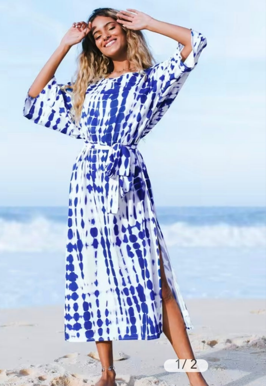 Cupshe Gabriella tie die cover-up kimono