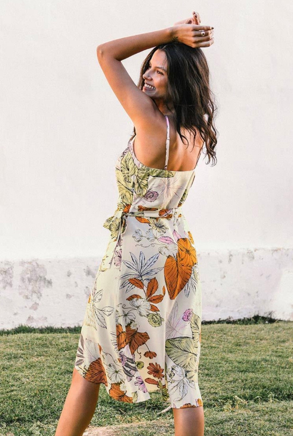 CUPSHE Sylvia floral botanical wrap dress