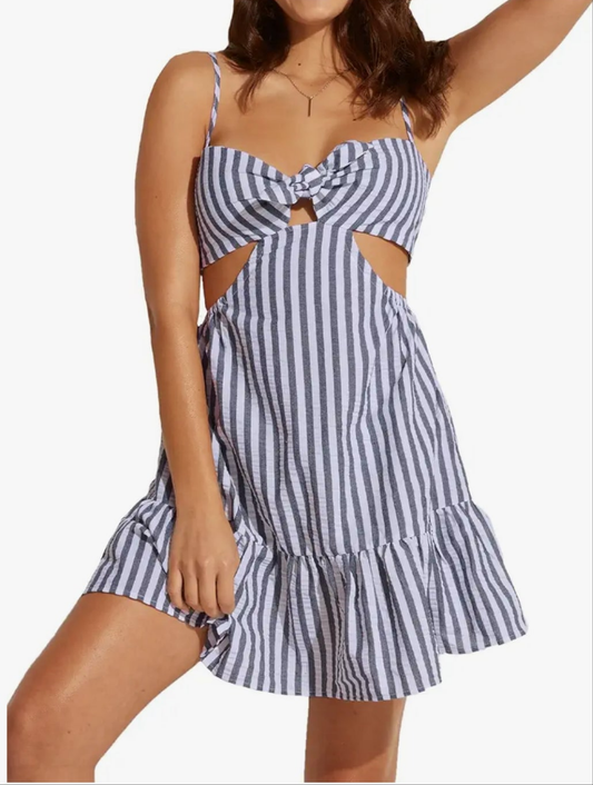 Cupshe stripe cutout summer vacation dress