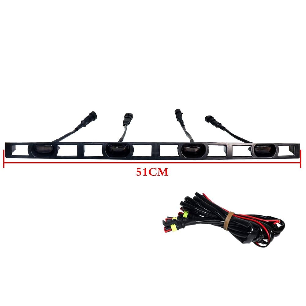 4PCS/Set Smoked Lens White LED Front Grille Lights Lamps Assembly Compatible With 2012 2013 2014 2015 Toyota Tacoma