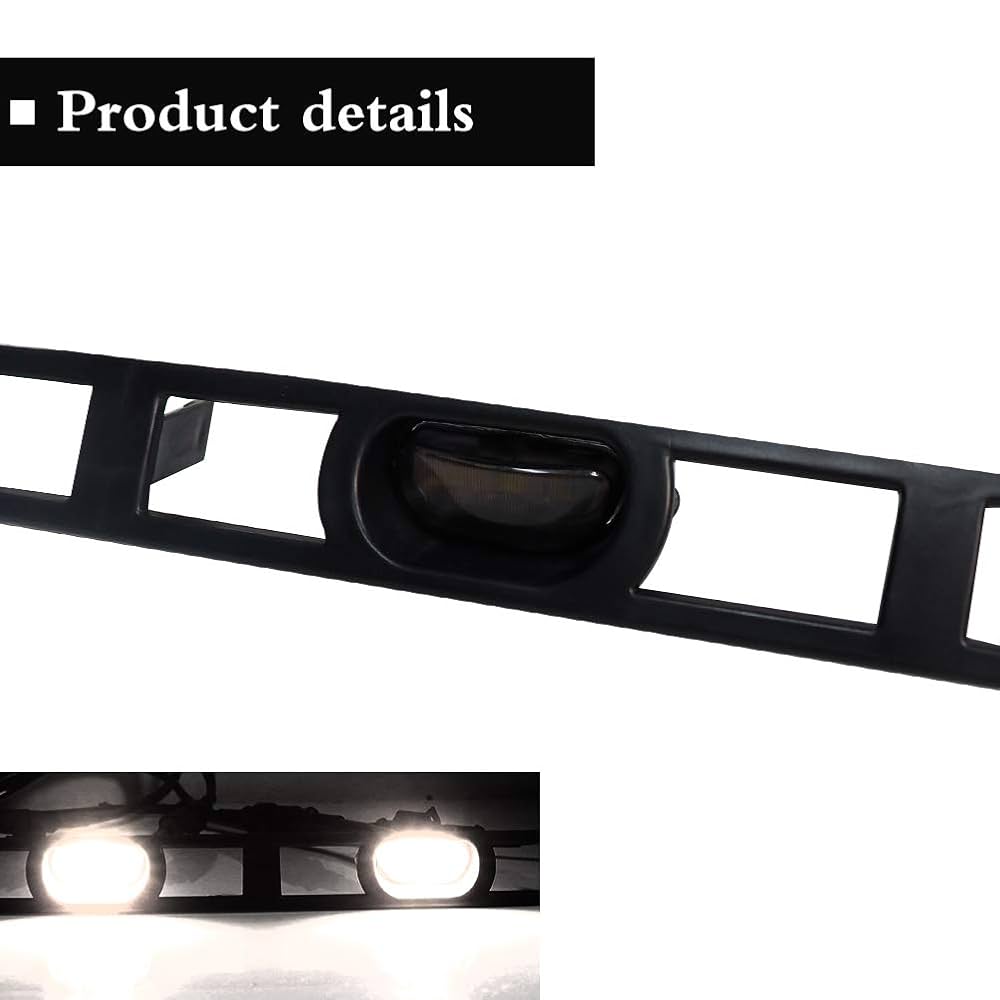 4PCS/Set Smoked Lens White LED Front Grille Lights Lamps Assembly Compatible With 2012 2013 2014 2015 Toyota Tacoma