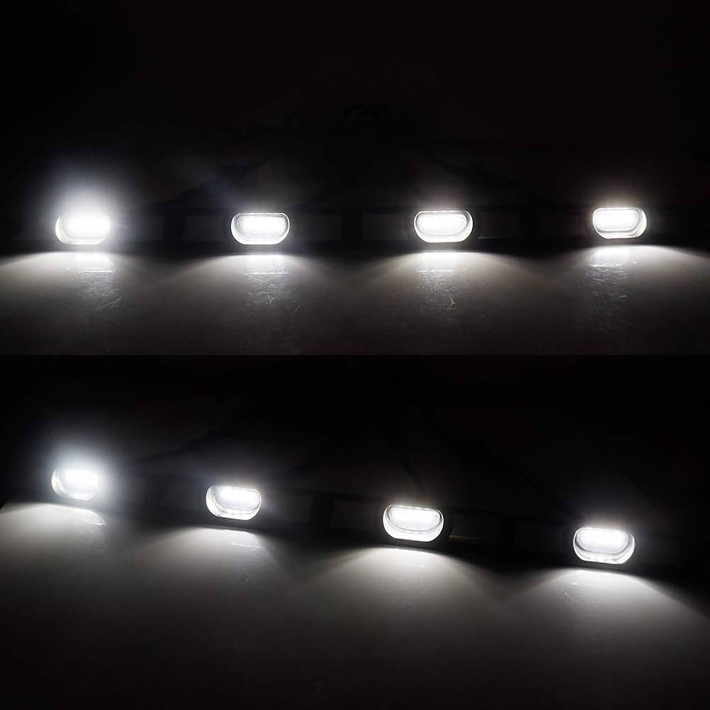 4PCS/Set Smoked Lens White LED Front Grille Lights Lamps Assembly Compatible With 2012 2013 2014 2015 Toyota Tacoma