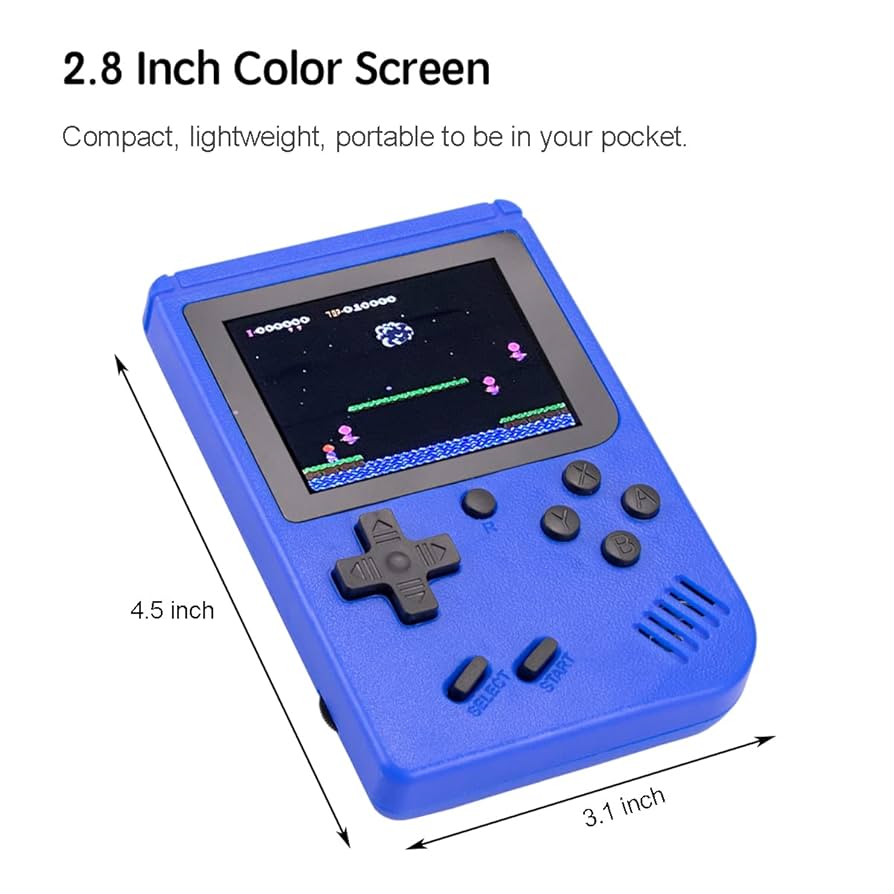 Handheld Games Retro Mini Video Games，Handheld Game Console with 900 Classical FC Games 2.8" Color Screen，Birthday for Boys Girls and Adults
