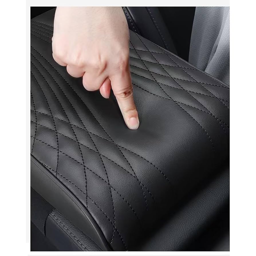 Car Armrest Box Pad for Jeep Grand Cherokee Freedom/Laredo X / 80th Anniversary/Limited X/High Altitude FWD 4x4, Leather Elbow Comfort Booster Pad Waterproof, Auto Protector Cover