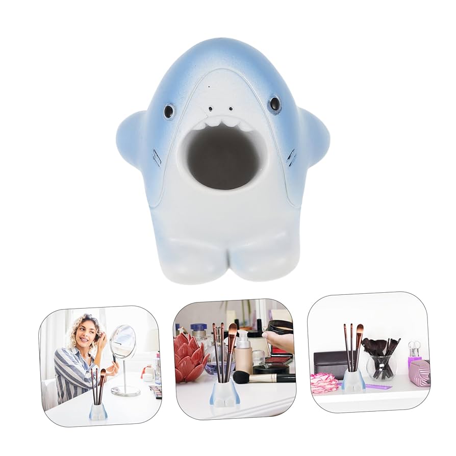 Pet Pen Holder Hair Brush Organizer Resin Makeup Organizer Desk Makeup Brush Holder